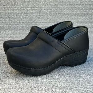 Dansko XP 2.0 Professional Cabrio Black Leather Clogs Women's Size 4.5-5 US NEW